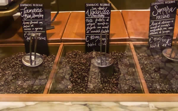 roasted coffee beans by the scoop